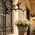 thumbnail image 6 of DefiDgd Iron Decorative Hanging Bracket,Vintage Bird with Leaf Wall Mounted Hook for Flower Baskets Planters Wind Chimes Lanterns Home Garden Patio Farmhouse Decoration(GG), 6 of 8