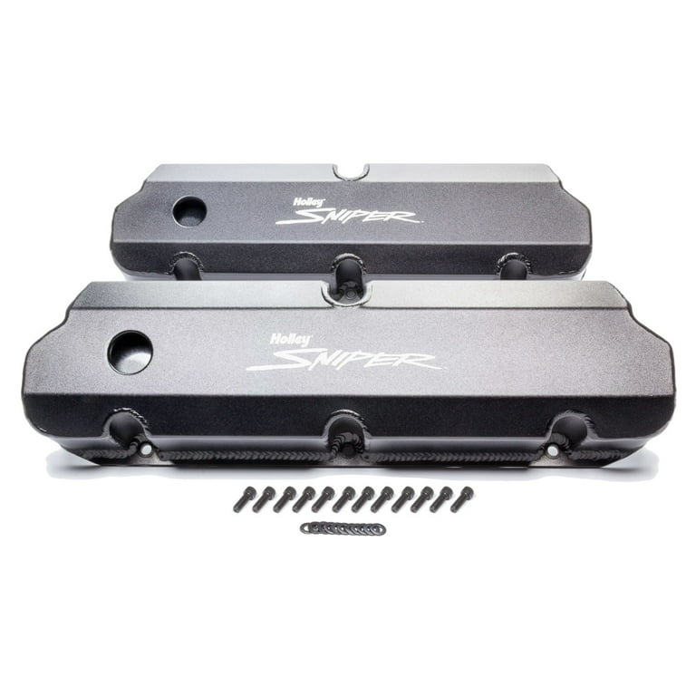 Holley Sniper Fabricated Valve Covers SBF Tall Holley Sniper Fabricated Valve Covers SBF Tall