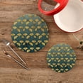 thumbnail image 2 of SKYSONIC Pot Holders Trivets set, 2 Pcs,Golden Ginkgo Leaf Potholders for Kitchen Thread Weave Trivets for Hot Dishes/Pot/Bowl/Teapot/Hot Pot Holders, 2 of 7