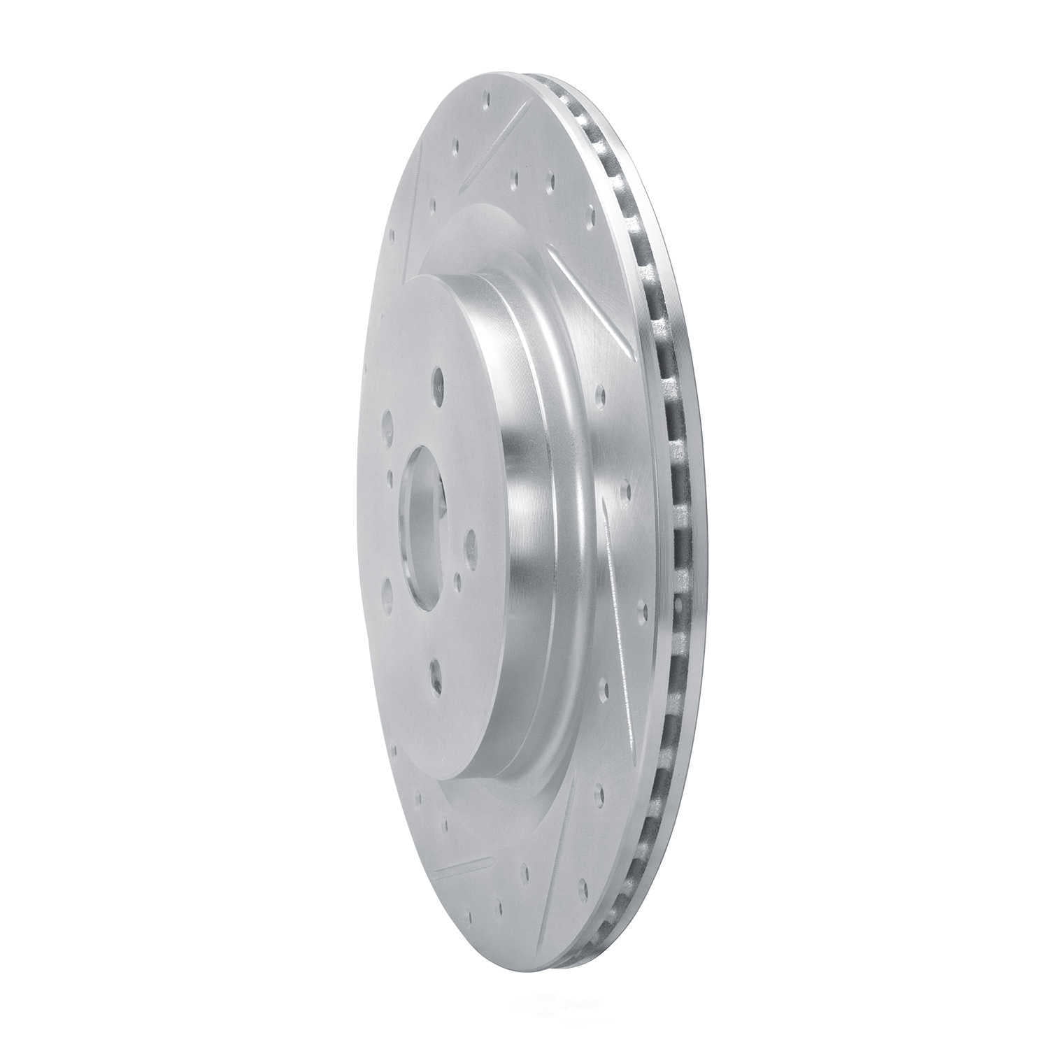 Dynamic Friction Company 631-76159L DFC Brake Rotor - Drilled And Slotted - Silver