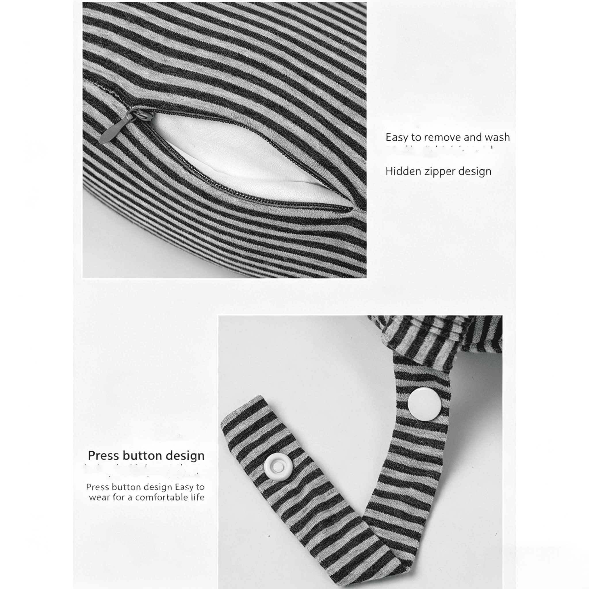 1pcs Sleep Mask for Side Sleeper Women Men,Eye Mask for Sleeping Light Blocking, Soft Breathable Night Blindfold, 2-In-1 (Eye Mask And Pillow)，Travel,Solid Light Gray