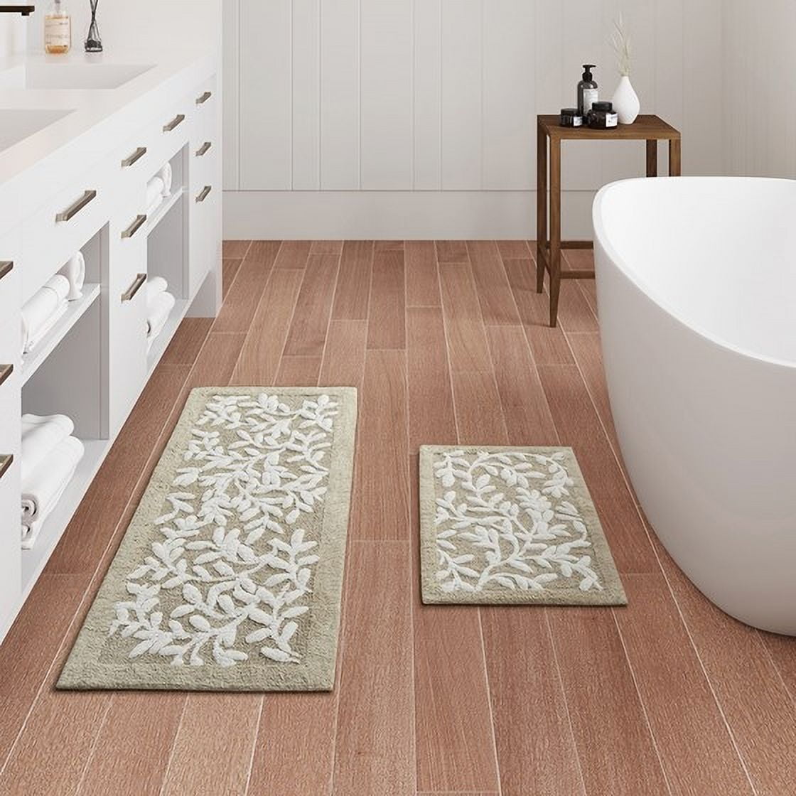 MAYEERTY Cotton Tufted Bath Rug，100% Cotton, 24" x 60" Rectangle, Multicolor