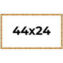 44x24 Frame Gold Bamboo Solid Wood Picture Frame | 1 Inch Moulding Width | Interior Frame Depth