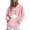 #074-Pink, variant on Craaazy Halloween Sweatshirt For Women Long Sleeve Hooded Tops With Pocket Halloween Printed Casual Loose Sweatshirt Gifts For Women