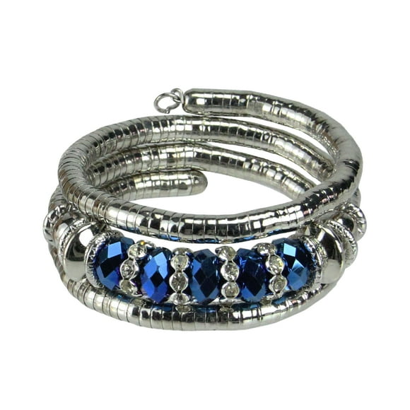 December Diamonds Bracelet Serpent Réglable Extensible Bijoux Mode Bleu Silvertone