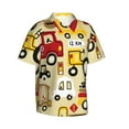 thumbnail image 2 of Kll Men'S Hawaiian Shirt Short Sleeve Button Down Beach Shirts-Vehicles, 2 of 8