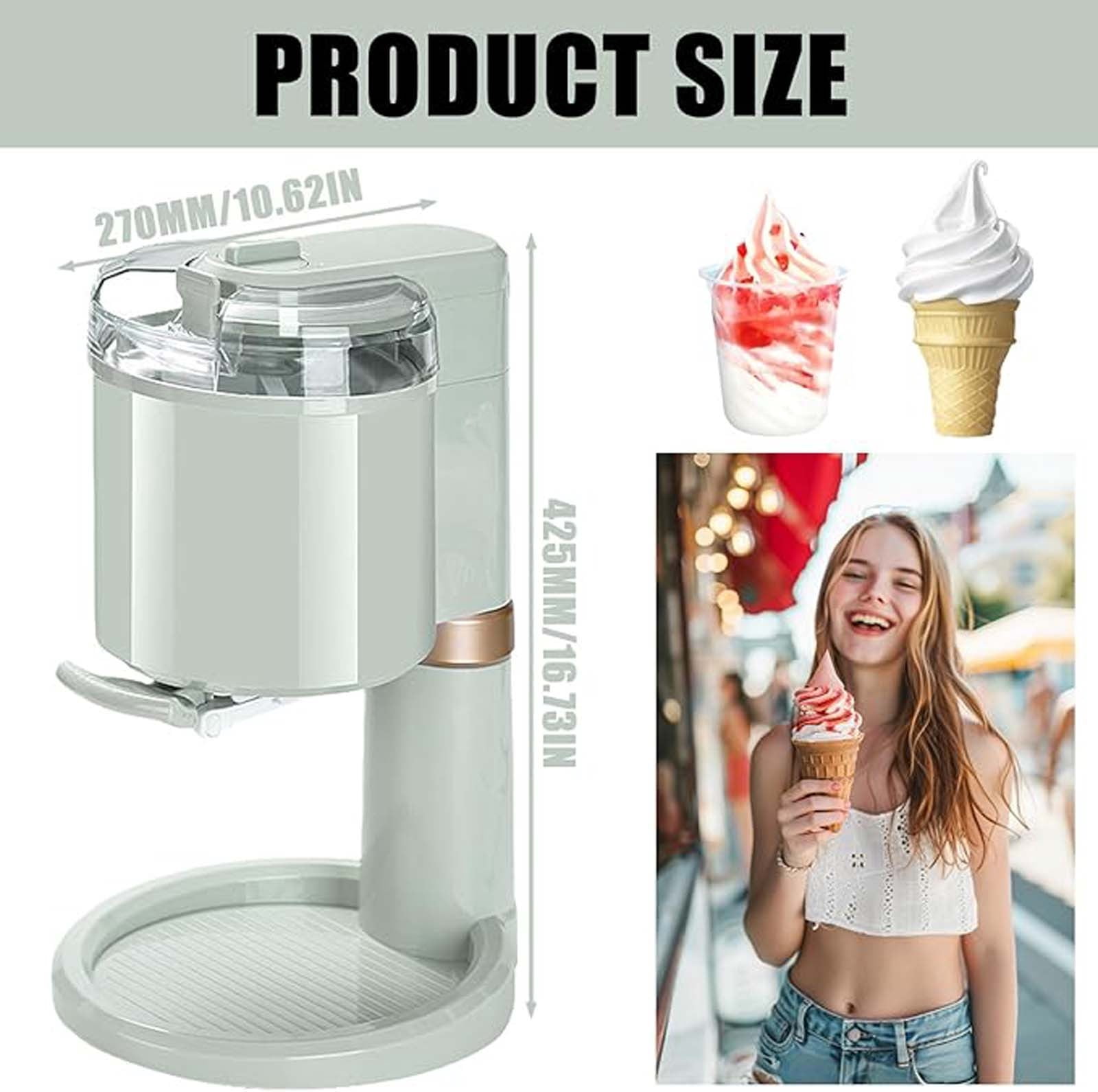 Portable Ice Cream Maker & Slushie Machine for Home, Automatic Frozen Yogurt & Fruit Ice Cream Machine, Easy Clean Portable Ice Cream Machine for Kitchen & Bar