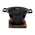 thumbnail image 2 of DOLITY barbecue Personne Sans Fumée Antiadhésif Portable Four Triangulaire Gril Rôtissage Courbe Rayures, 2 of 9