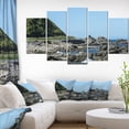 thumbnail image 1 of Beautiful New Zealand Rocky Beach - Modern Seascape Canvas Artwork, 1 of 1