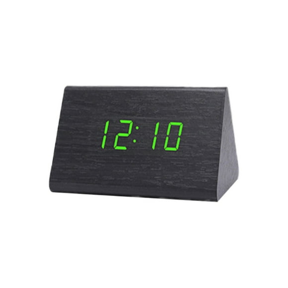 Nouvelle Version Horloge de Bureau Numérique en Bois avec Luminosité Réglable, Capteur de Son et Affichage pour l'Heure, la Date et la Température, Design Moderne pour Décoration Maison et Bureau 1* Réveil en Bois