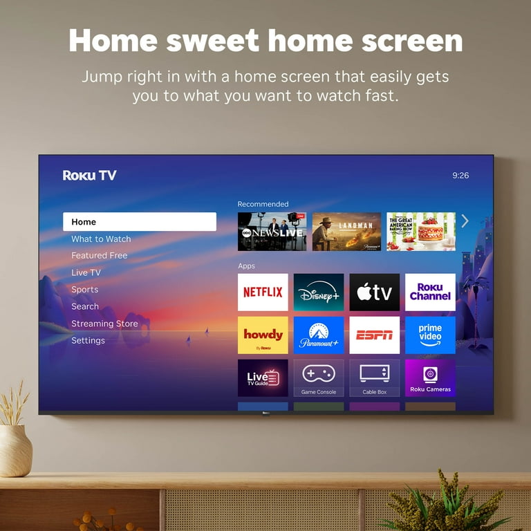 Roku Smart TV 2025 – 65-Inch Select Series, 4K HDR TV – Roku TV