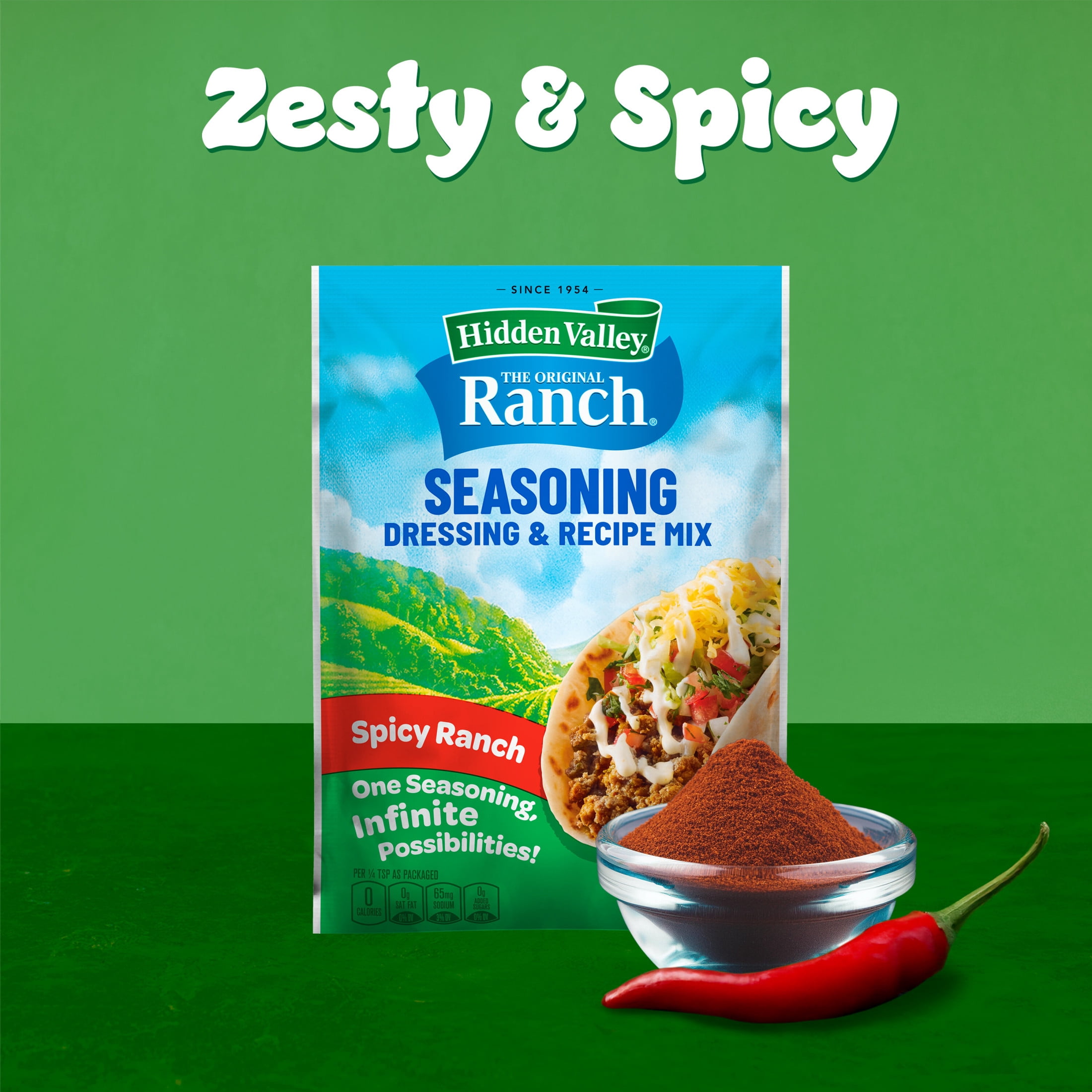 Hidden Valley Spicy Ranch Seasoning & Dressing Mix, 1 oz Packet