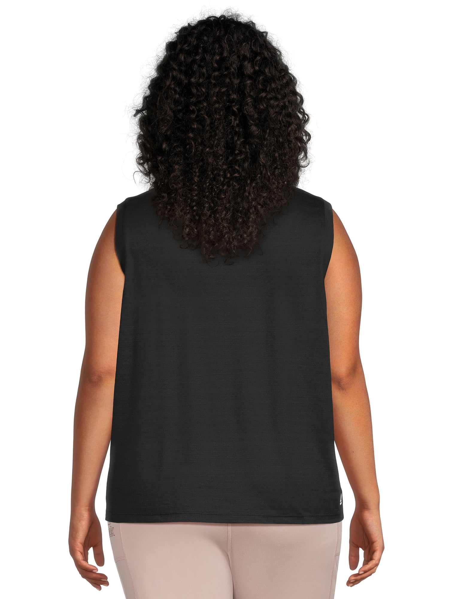 Reebok Apparel Women Maternity Drawstring Tank Top (Plus Size) BLACK