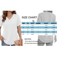 thumbnail image 5 of MOSHU Deep V Neck Womens Tops Curved Hem Shirts for Women Fashion Trendy Blouses Casual Loose Fit Tees Tops, 5 of 9