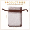 thumbnail image 2 of Uxcell Organza Bags, Favor Pouches Sheer Drawstring Mesh Bag for Gift Jewelry Christmas Wedding Festival Party Candy Brown 2 in  3 in, 2 of 7