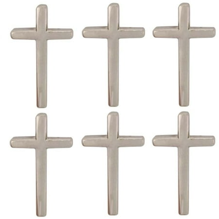 4 Way Cross Baptismal Pin - Silver Cross Lapel Pin (24 Pins) Christian