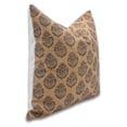 thumbnail image 2 of Fabdivine Block Print Throw Pillow Cover, 26x26 Inch Off white Linen Handmade Cushion Cover, Floral Print Boho Design Rust Pillow Cover for Sofa and Couch, 2 of 5