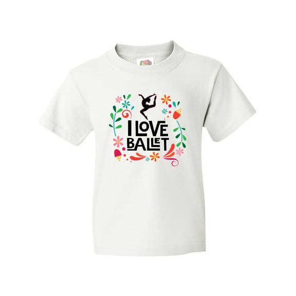 Inktastic Ballerina Dancer I Love Ballet Youth T-Shirt