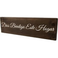 thumbnail image 3 of Dios Bendiga Este Hogar Spanish Wood Sign Plaque Real Wood Gift for Christmas Holidays Father Mother Day Gift Regalo Para Hogar De Madera Cristiano Regalo en Espanol (Stained 18Inch), 3 of 5