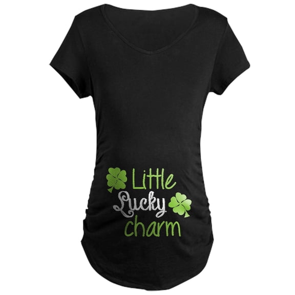 CafePress - Little Lucky Charm Maternity Dark T Shirt - Maternity Dark T-Shirt