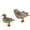 Mandarin Pairin, variant on Giaone Playful Mandarins Ducks Small Sculptures Metal Texture Decorative Ornament Suitable for Indoor and Outdoor Use