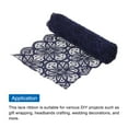 thumbnail image 3 of Unique Bargains Lace Ribbon 10 Yards 7 Inch Lace Flower Trim for Craft Headbands Wedding Dark Blue, 3 of 5