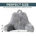 thumbnail image 2 of Cheer Collection Fluffy Reading Pillow - Long Shaggy Hair TV and Gaming Pillow with Armrest, 2 of 5