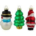 thumbnail image 7 of Set of 3 Holiday Figurines Glass Christmas Ornaments 3", 7 of 7