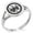 Silver, variant on Stainless Steel Bamboo Kamon Crest Minimalist Oval Top Polished Statement Signet Ring