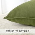 thumbnail image 2 of Sanmadrola Olive Green Pillow Covers 18x18 Set of 2 Chenille Throw Pillow Cover with Elegant Design Soft and Luxurious Decorative Throw Pillows for Couch Bed and Home Decor, 2 of 8