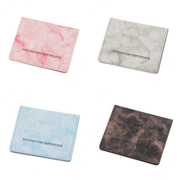 Protector de vacunación Sunnimix Cartera de identificación transparente Negro 9.5 × 11.2 cm