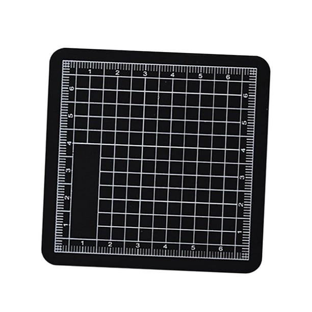 Tapete de corte de cinta de enmascarar 2 en 1 de 8 cm, tapete de manualidades de doble cara para artes y manualidades. negro