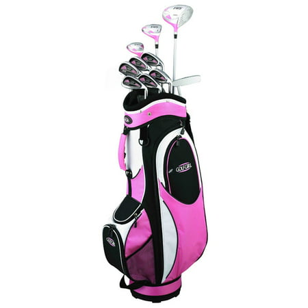 Golf Girl FWS2 PETITE Lady Pink Hybrid Club Youth Set & Cart