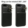 thumbnail image 2 of TECH CIRCLE For iPhone 7/8/SE Wallet Case with Card Holder, Thin Slim PU Leather Finger Ring Kickstand Shockproof Protective Magnetic Women Men Phone Cover for Apple iPhone 7 / 8 / SE 2022 4.7",Black, 2 of 8