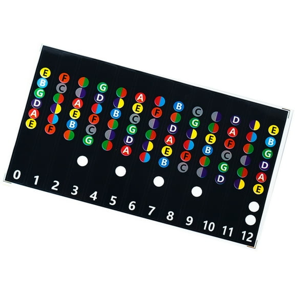 Guitar Chord Stickers Fret Map Sticker for Kids Beginner Learning Guitar Bass Note Stickers Guitar Fretboard Stickers