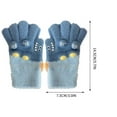 thumbnail image 3 of vdgthytj Unisex Kids Gloves Cute Print Color Block Soft Warm Handwear for Fall Winter Daily Outdoor Activities(One Size,Beige), 3 of 4
