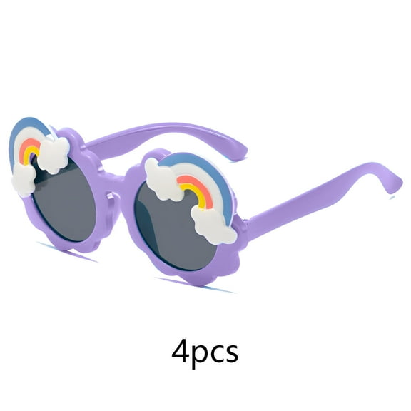 GJX 4Pcs Baby Sunglasses,Toddler Sunglasses Age 2-4,Infant Sunglasses,Purple