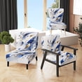 thumbnail image 1 of Designart "Cubist Kaléidoscope en Bleu et Blanc III" Chaise d'Appoint Rembourrée Cubisme Bleu - Fauteuil Moderne pour Salon, 1 of 7