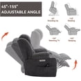 thumbnail image 5 of Newest Up to 350 LBS Chenille Power Lift Recliner Chair, Heavy Duty Motion Mechanism with 8-Point Vibration Massage , Lumbar Heating, USB , Type-C Ports, Stainless Steel Cup Holders, Grey, 5 of 9