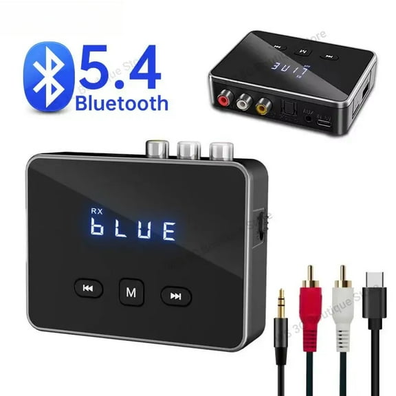 Bluetooth 5.4 Receiver Transmitter 3.5MM AUX RCA Coaxial Optical DAC Converter Wireless Audio Adapter for TV PC Car Speaker