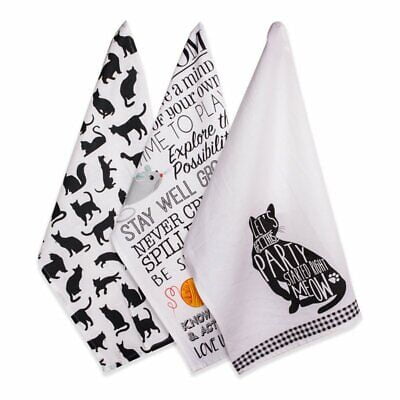 

Modern Cotton Assorted Printed Dishtowels in Multi-Color (Set of 3)