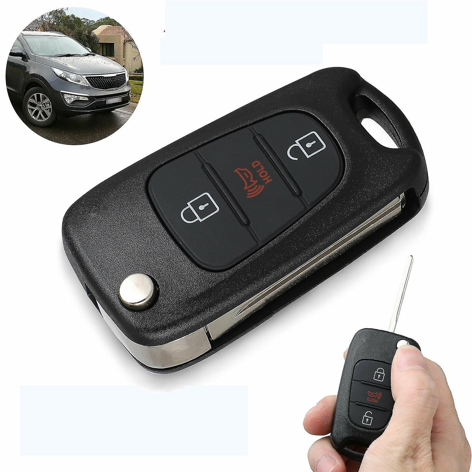 Coque Housse De Télécommande Sans Clé Pour Kia Sportage 2 - 2 Boutons - Remplacement