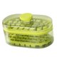 thumbnail image 2 of Bandeja para hacer cubitos de hielo, caja de molde para prensa doméstica, alta capacidad, grado alimenticio con tapa para congelador, refrigerador, verde, 2 of 10