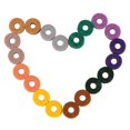 thumbnail image 2 of 30Pcs Cymbal Stand Felt Washer Pad Replacement Round Soft for Drum Set Cymbals (Random Color ), 2 of 8