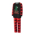thumbnail image 4 of New Red Black Family Christmas Pajamas Matching Sets,Letter Christmas Tree Printed, 4 of 10