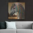 thumbnail image 6 of Luxe Metal Art 'Horse With Colorful Dreadlocks' by Rey Klimt Metal Wall Art, 36" x 36", 6 of 9