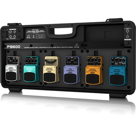 - Behringer PB600 Universal Effects Pedal Floor Board with 9 V DC Power Supply and Patch Cables