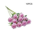 thumbnail image 4 of 10 Pieces Fabric Artificial Flower Simulation Vivid Solid Color Home Wedding Decorative Fake Flowers Plant Ornament Blue, 4 of 10