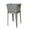 thumbnail image 2 of Backyard Expressions Galvanized Metal Beverage Tub Cooler, Planter, Washbin, Rustic Grey/Silver, 2 of 3