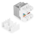 thumbnail image 3 of NavePoint 180 Degree Cat6 Keystone Jack, RJ45 Ethernet Connector, Type 110, Gray 25-Pack, 3 of 5